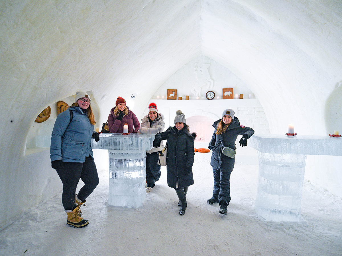 Winnipeg's wondrous winter activites - The Snow Bar at A Maze in Corn (photo Abby Matheson)